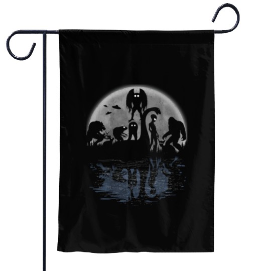 Bigfoot Loch Ness Monster Moth And Aliens Cryptid Garden Flags
