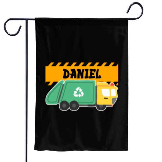 Daniel Trash Truck For Collector Ecologist Garbage Garden Flags