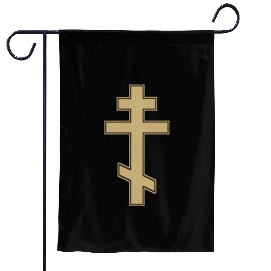 Russian Orthodox Cross Slavo Byzantine Cross Garden Flags