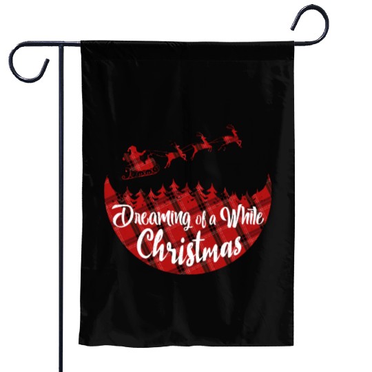 Dreaming of a White Christmas Garden Flags