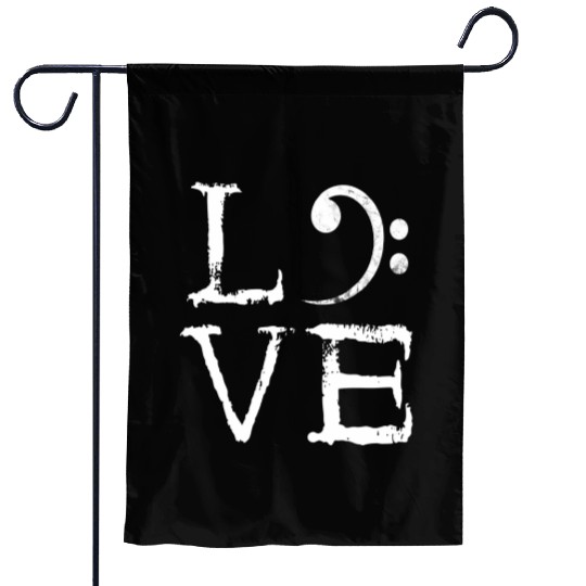 Bass Clef Creepy Love Bass Guitar Player Bass Garden Flags
