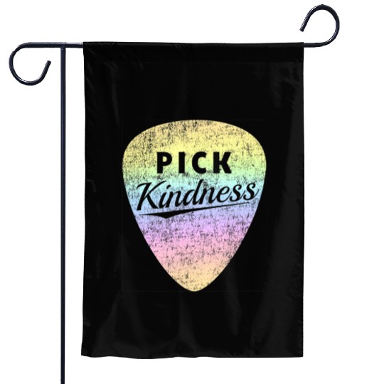 Pastel Rainbow Guitar Pick Pun Anti-Bullying Pick Garden Flags