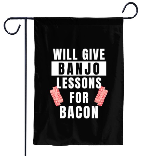 Banjo Player Lessons For Bacon Music Instrument Garden Flags