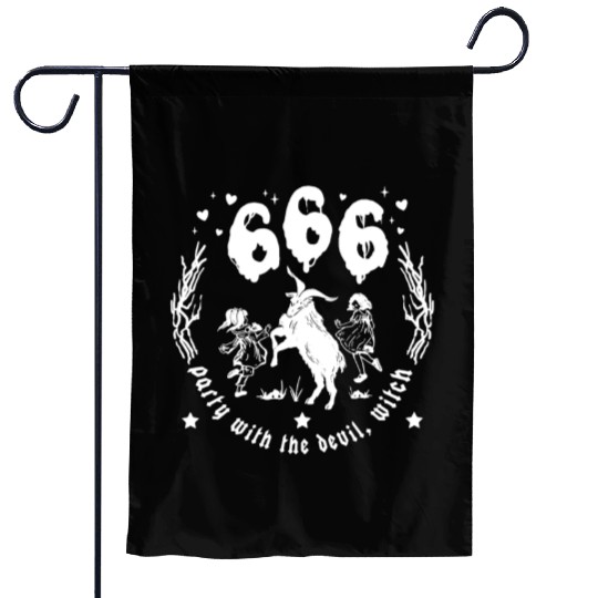 666 Party With The Devil, Witch Garden Flags