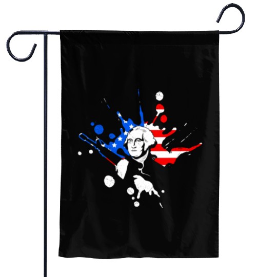 Merica George Washington Independence Day Garden Flags