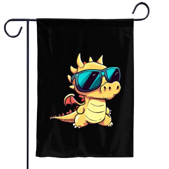 Cute Baby Dragon Puppy Garden Flags