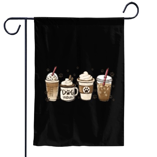 Coffee Cups Dog Mom Cute Dog Paw Coffee Dog Lover Garden Flags