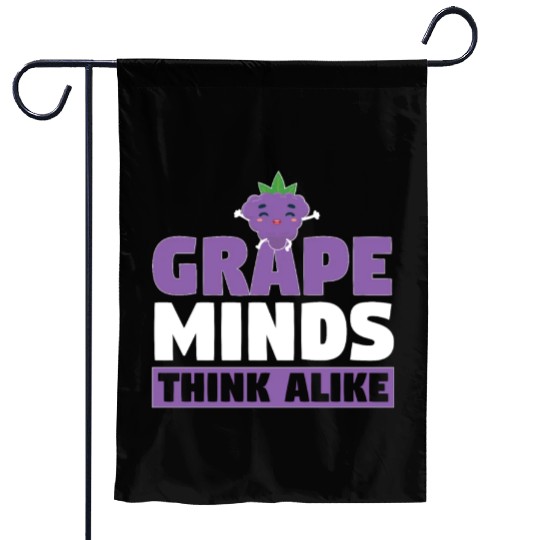 Grape Minds Think Alike Garden Flags