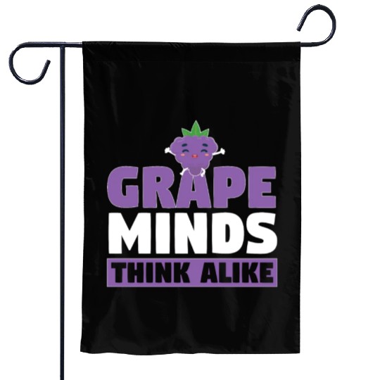 Grape Minds Think Alike Garden Flags