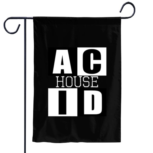 ACID HOUSE music logo Garden Flags