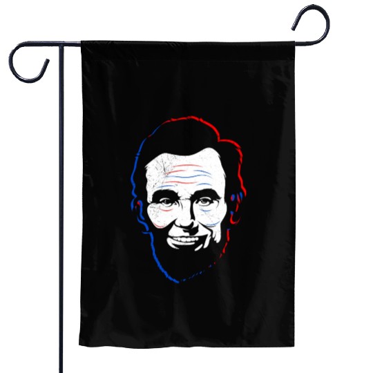 Merica Lincoln Independence Day USA Party Garden Flags
