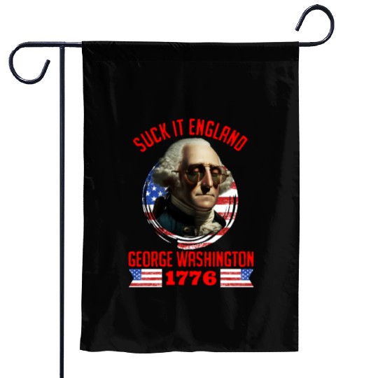 George Washington 1776 Suck it England USA Garden Flags