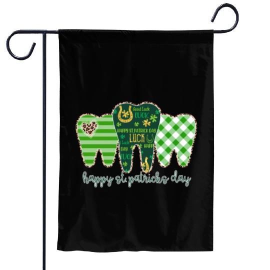 3 Three Teeth St Patrick Day Leopard Buffalo Garden Flags