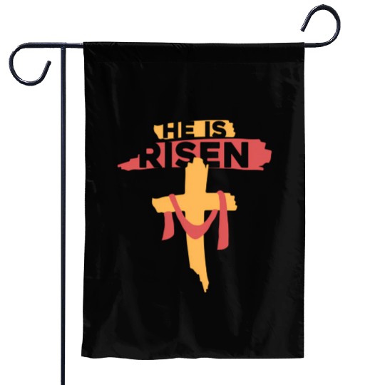 He Is Risen Christian Easter Garden Flags