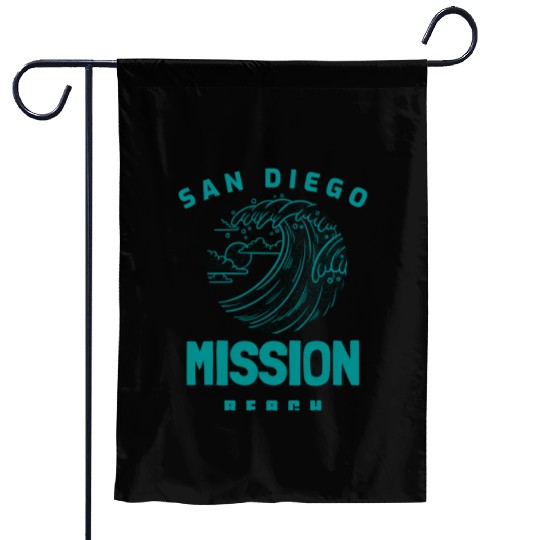 Beautiful Mission Beach San Diego California Garden Flags