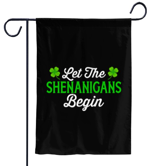 Shamrock Irish Let The Shenanigans Begin St Garden Flags