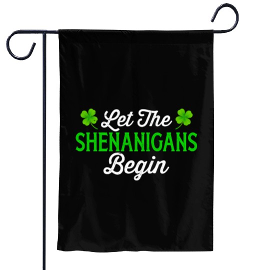 Shamrock Irish Let The Shenanigans Begin St Garden Flags