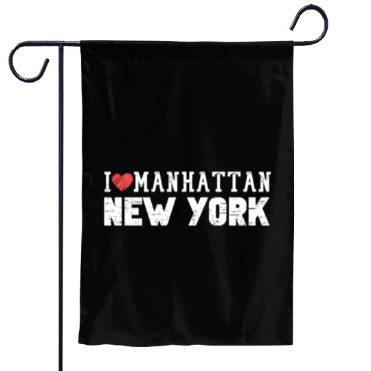 Manhattan New York Love I Heart Manhattan Ny Garden Flags