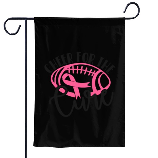 Cheer For The Cure Pink Breast Cancer Awareness Garden Flags