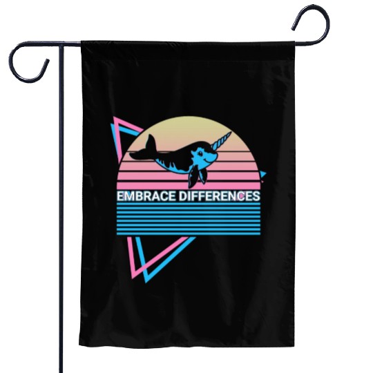 Narwhal Retro Garden Flags