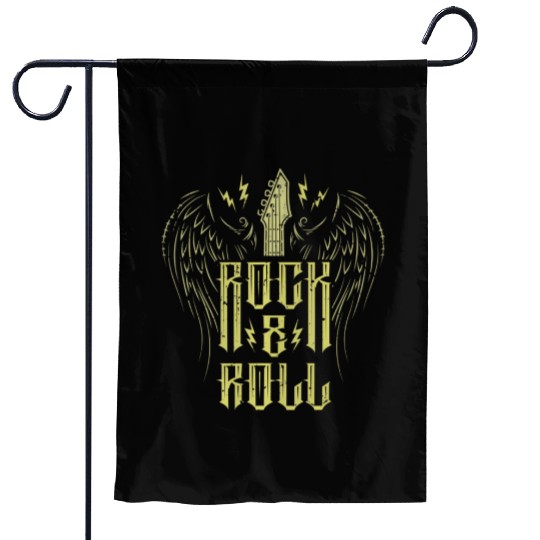 Rock And Roll Vintage Bass Guitar Wings Guitarist Garden Flags