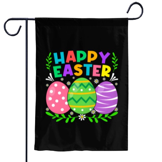 Happy Easter Day Bunny Eggs Easter Garden Flags