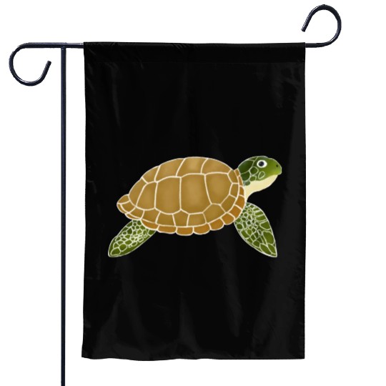 Graceful Turtle: A Serene Journey Garden Flags