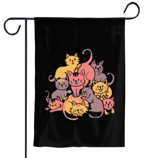 Cats Pile Mountain Of Cute Kittens Garden Flags