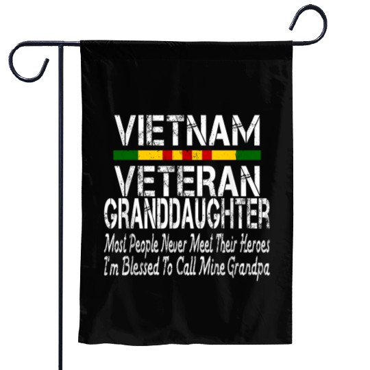 US Army Vietnam Veteran Granddaughter Garden Flags