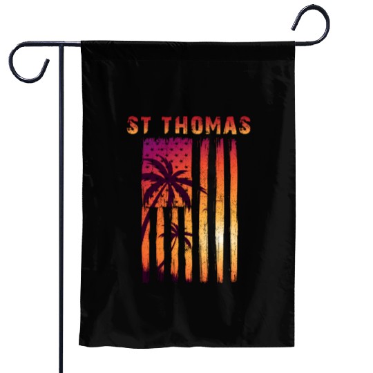 St Thomas Us Virgin Islands Patriotic Flag Garden Flags