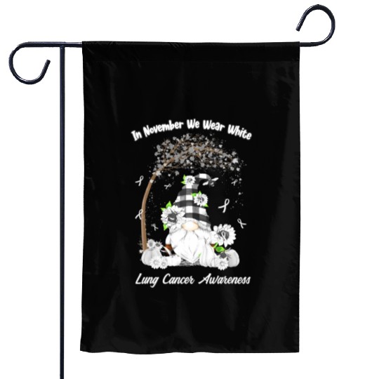 In November We Wear White Lung Cancer Awareness Garden Flags