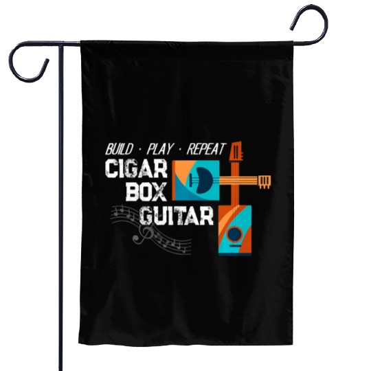 Guitar Player Cigar Box Guitar Guitarist Bassist Garden Flags