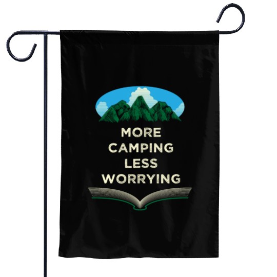 More Camping Less Worrying Camper Friends Camp Bud Garden Flags