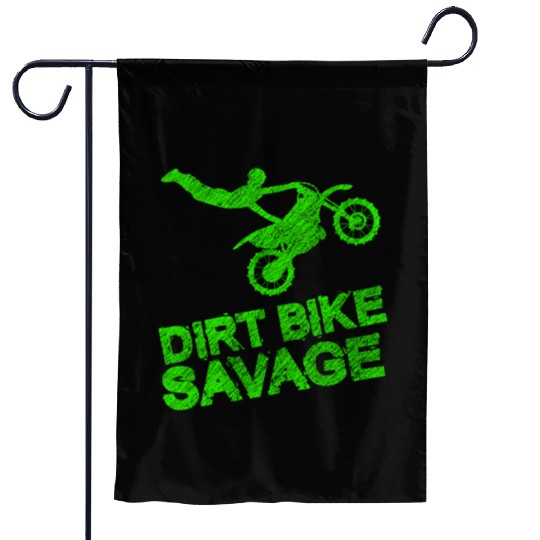 Dirt Bike Savage Motocross Distressed Youth Rider Garden Flags