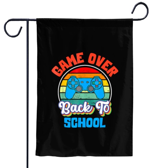 Back To School Funny Game Over Teacher Student Garden Flags