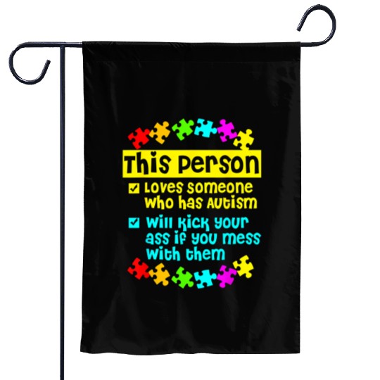 I Love Someone With Autism Garden Flags