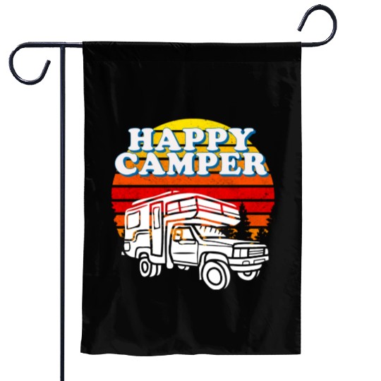 Happy Camper Funny Camping Lover Garden Flags
