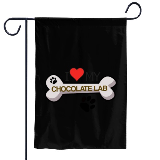 Chocolate Labrador - I Love My Chocolate Lab Garden Flags