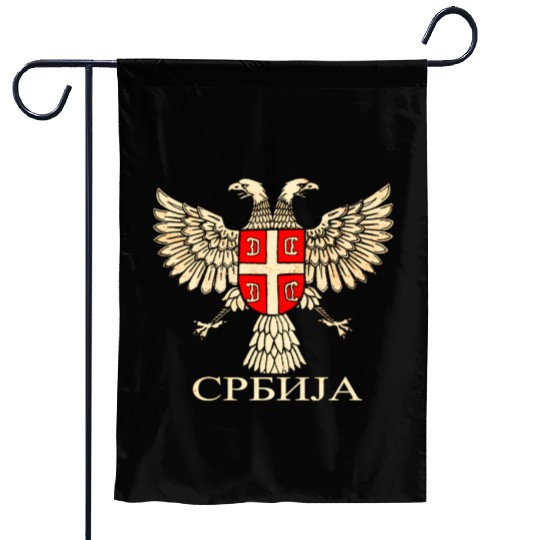 Serbia Srbija Serbian Serb Eagle Flag Cccc Cyrilli Garden Flags
