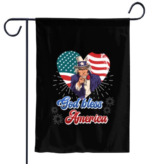 God Bless America Independence Day 4th July USA Garden Flags