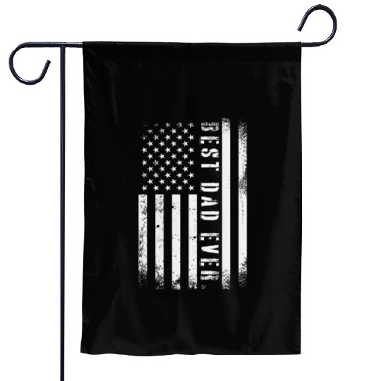 Father's day Best dad ever with US american flag Garden Flags