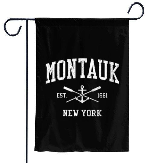 Montauk Ny Crossed Oars Boat Anchor Sports Garden Flags