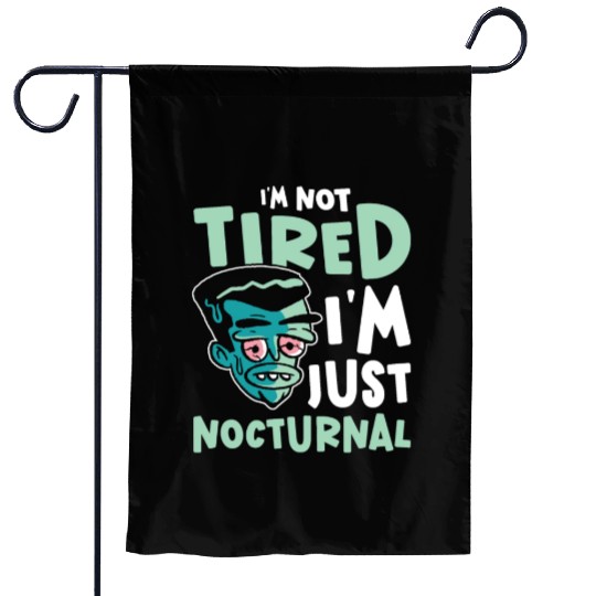 Night Shift Worker Graveyard Duty Garden Flags