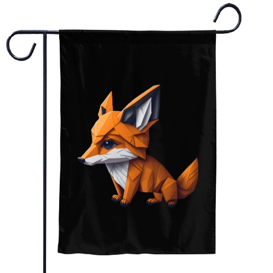 Tangram Fox Garden Flags