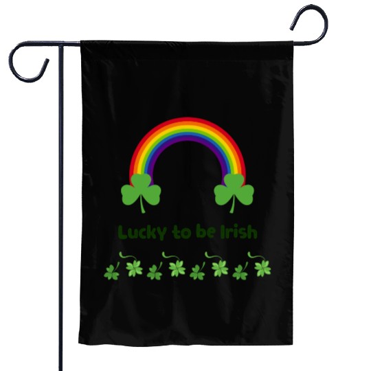 Lucky to be Irish green Garden Flags