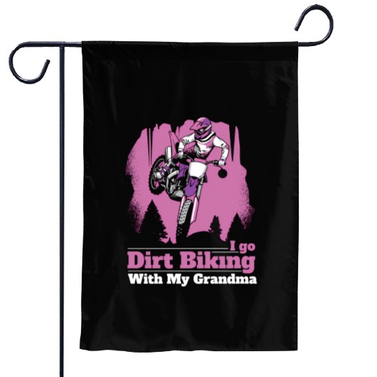 Mx Motocross Grandmother Supermoto - Dirt Biking Garden Flags