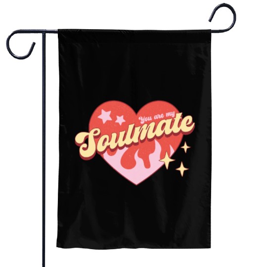 Soulmate heart valentine sublimation trending Garden Flags