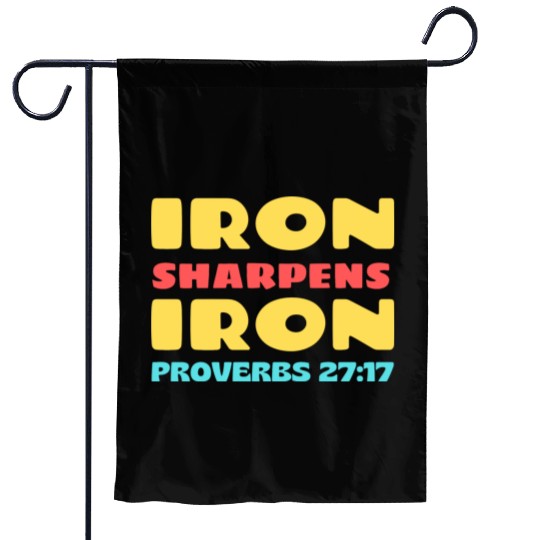 Iron Sharpens Iron nature Garden Flags