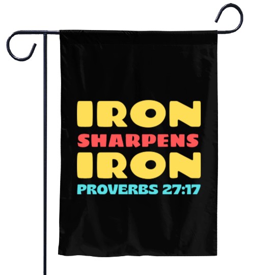 Iron Sharpens Iron nature Garden Flags