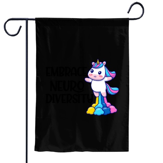 embrace neurodiversity trending Garden Flags